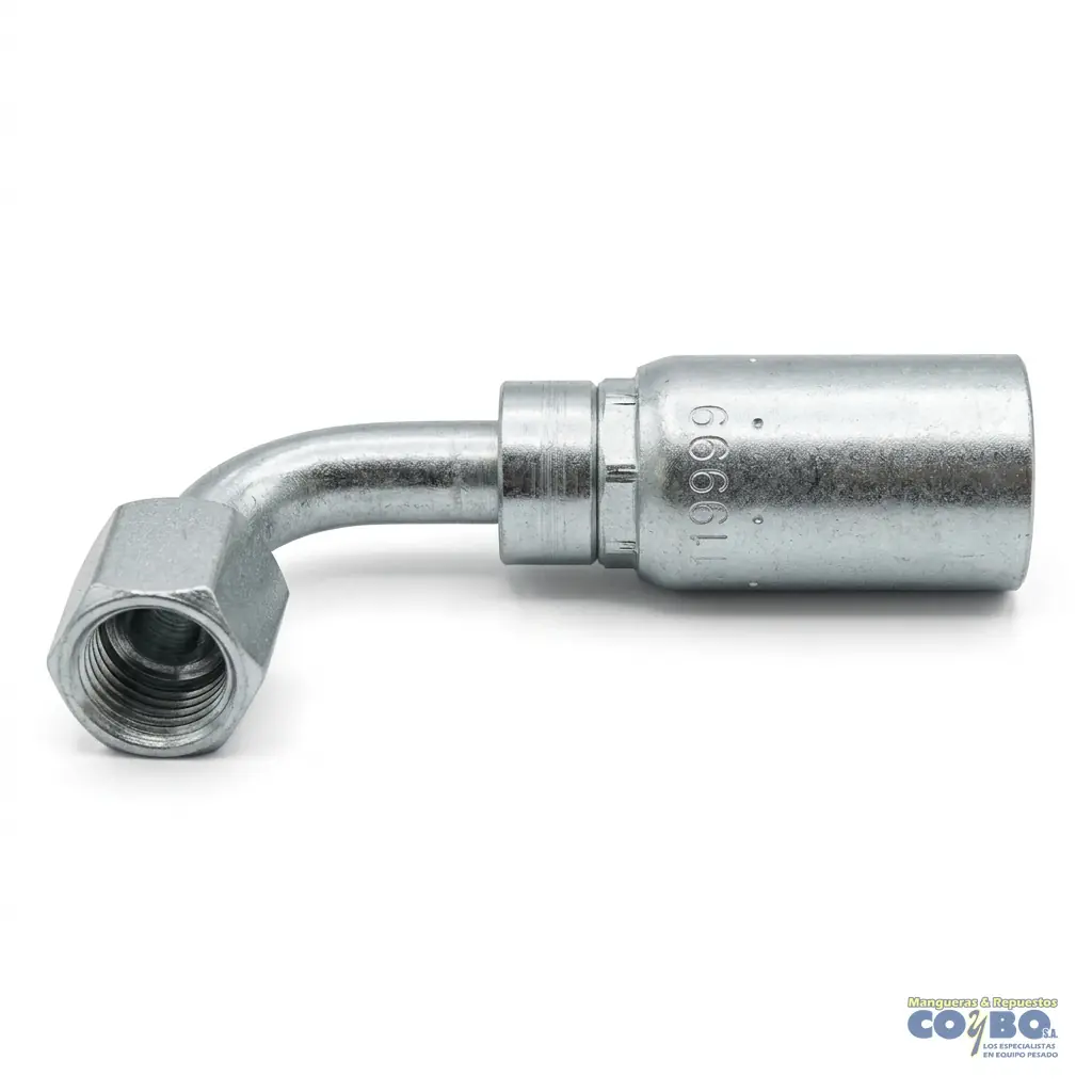 ACOPLE H JIC 1/4 90 P/MANG TEFLON 1/4 - Imagen 1