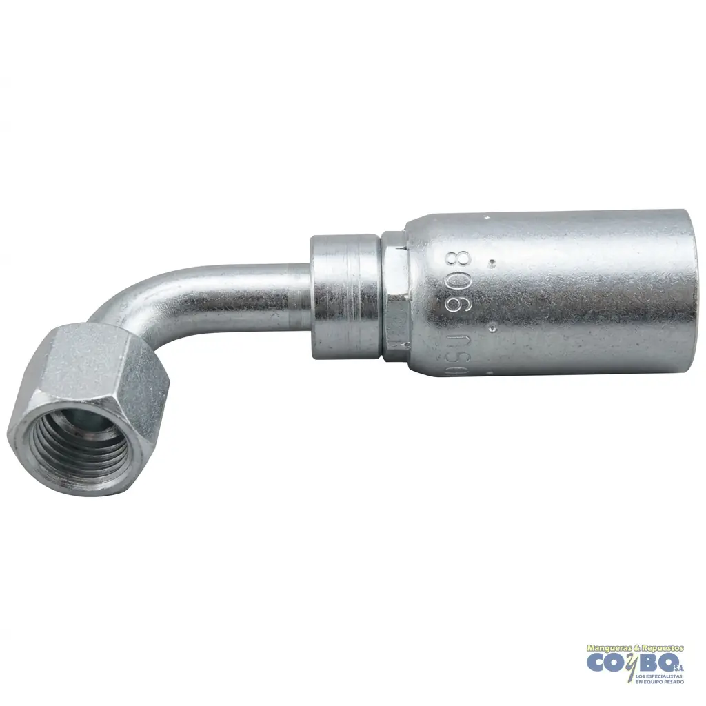 ACOPLE H JIC 3/8 90 P/MANG TEFLON 3/8