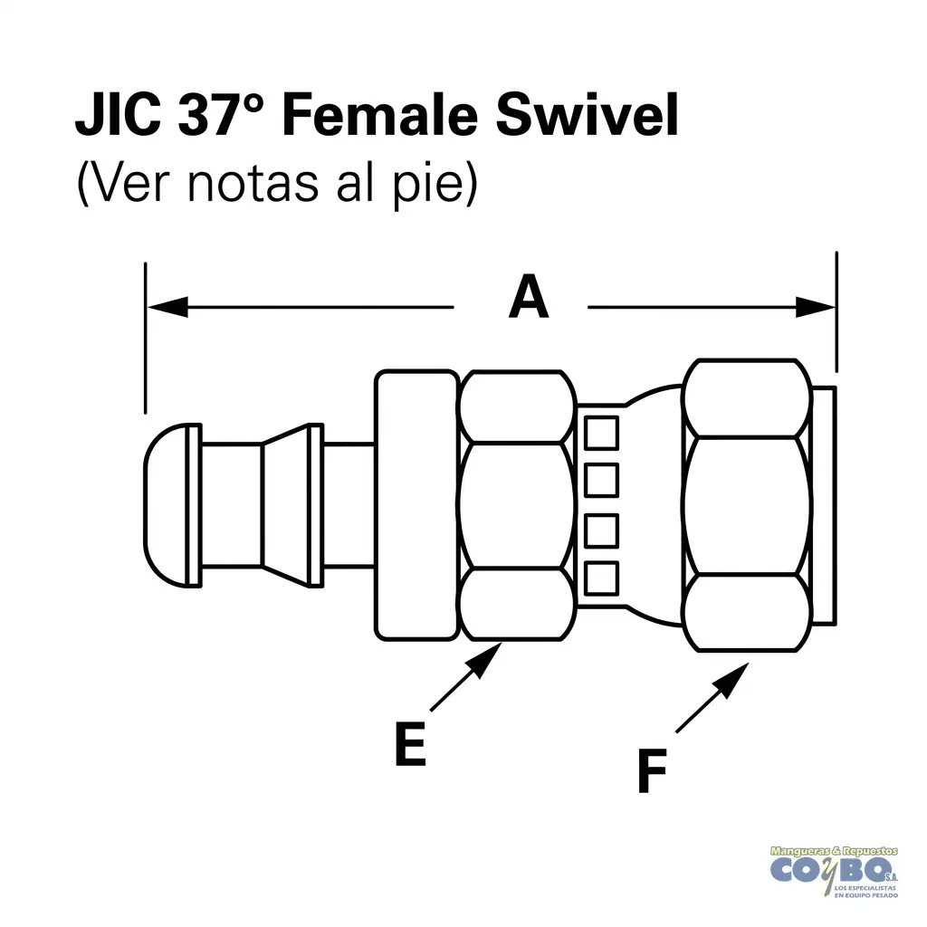 FITTING ESPIGA 1/4 A H JIC 5/16 - Miniatura 2