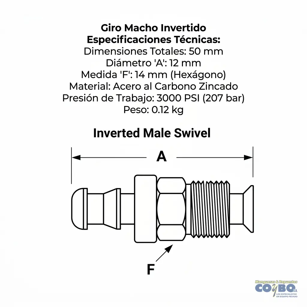FITTING ESPIGA 5/16 A M INVERT 5 - Miniatura 2