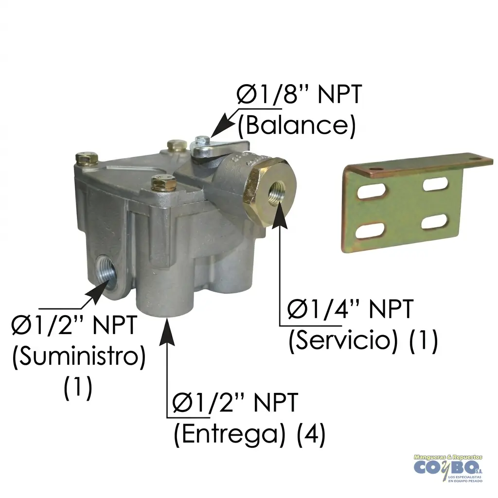 VALVULA AIRE RELAY R14 VERTICAL - Imagen 1