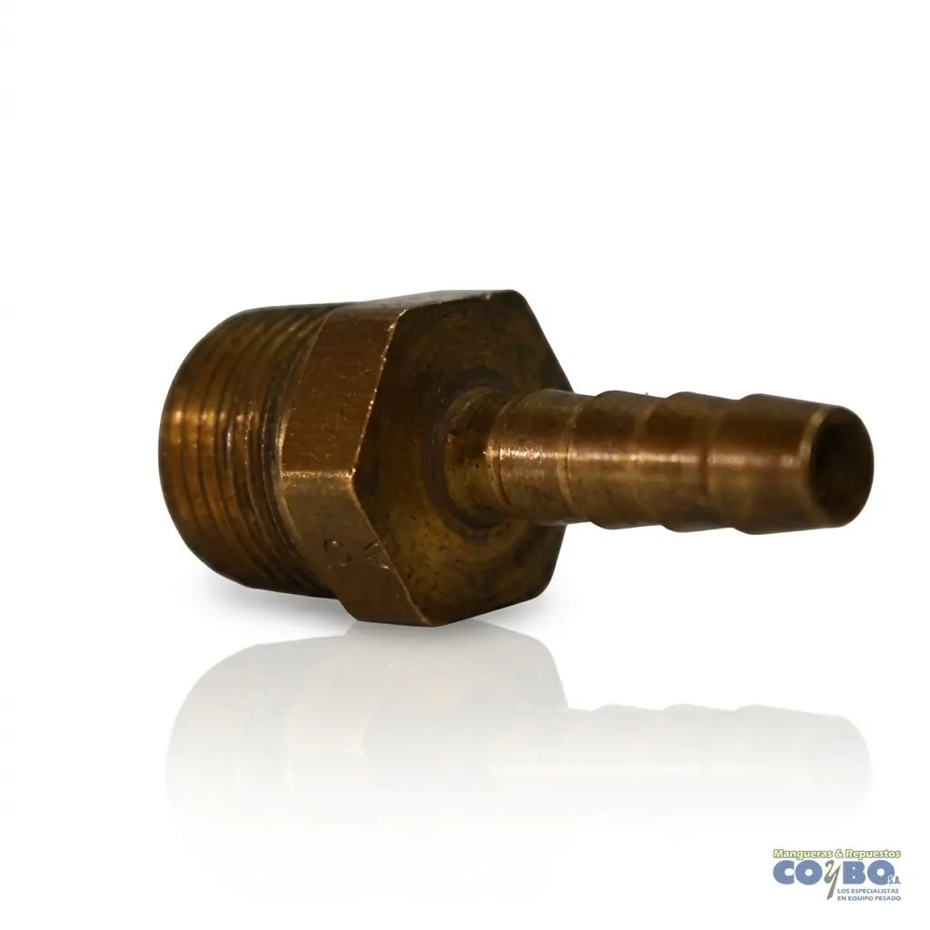 FITTING ESPIGA 1/4 A M NPT 3/8 - Imagen 1