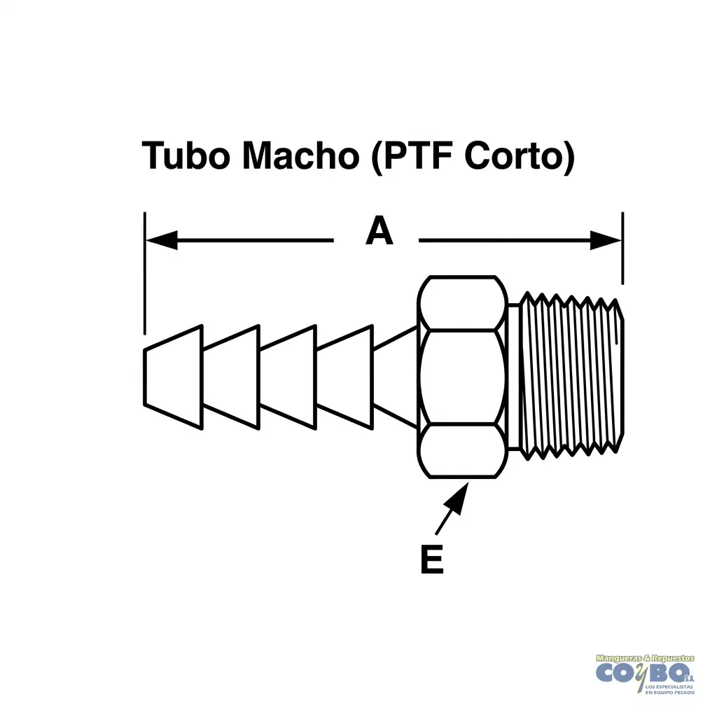 FITTING ESPIGA 5/16 A M NPT 1/8 - Miniatura 3