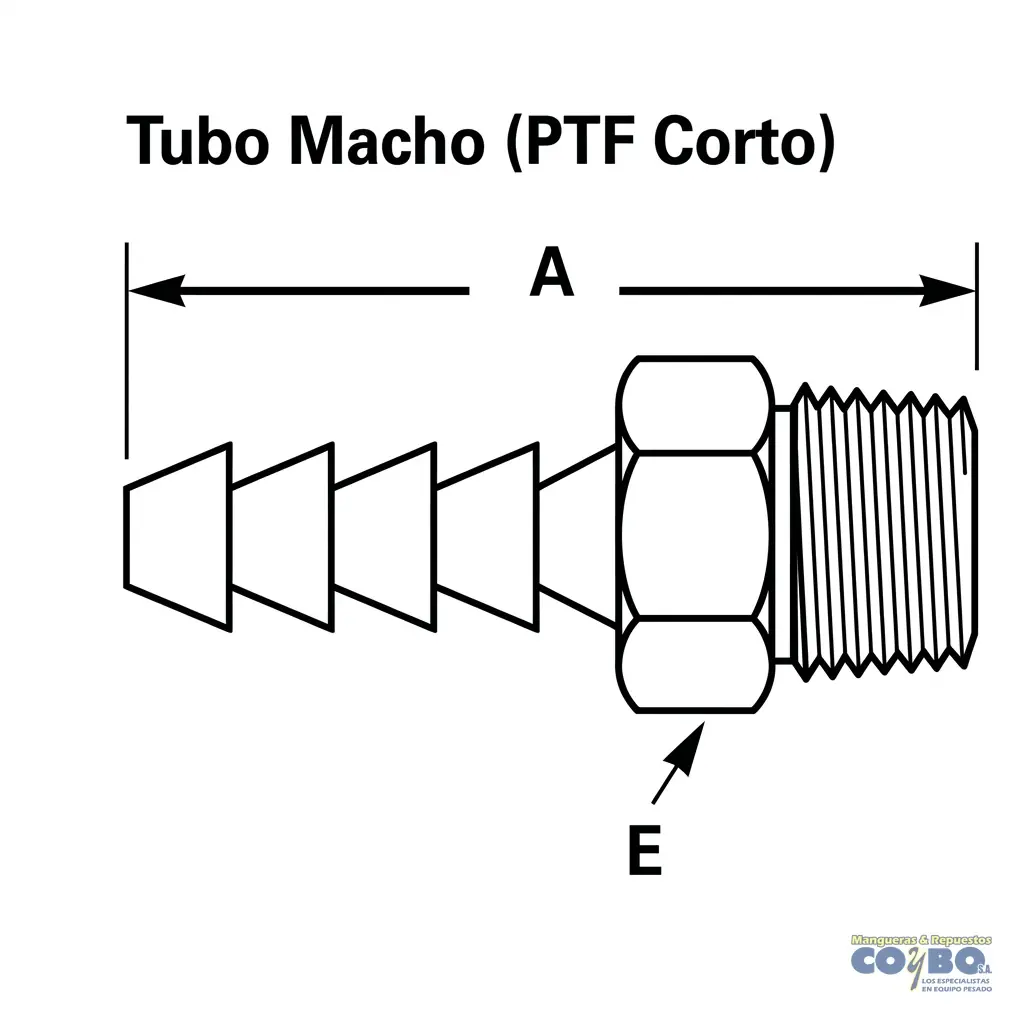 FITTING ESPIGA 5/16 A M NPT 1/4 - Miniatura 2