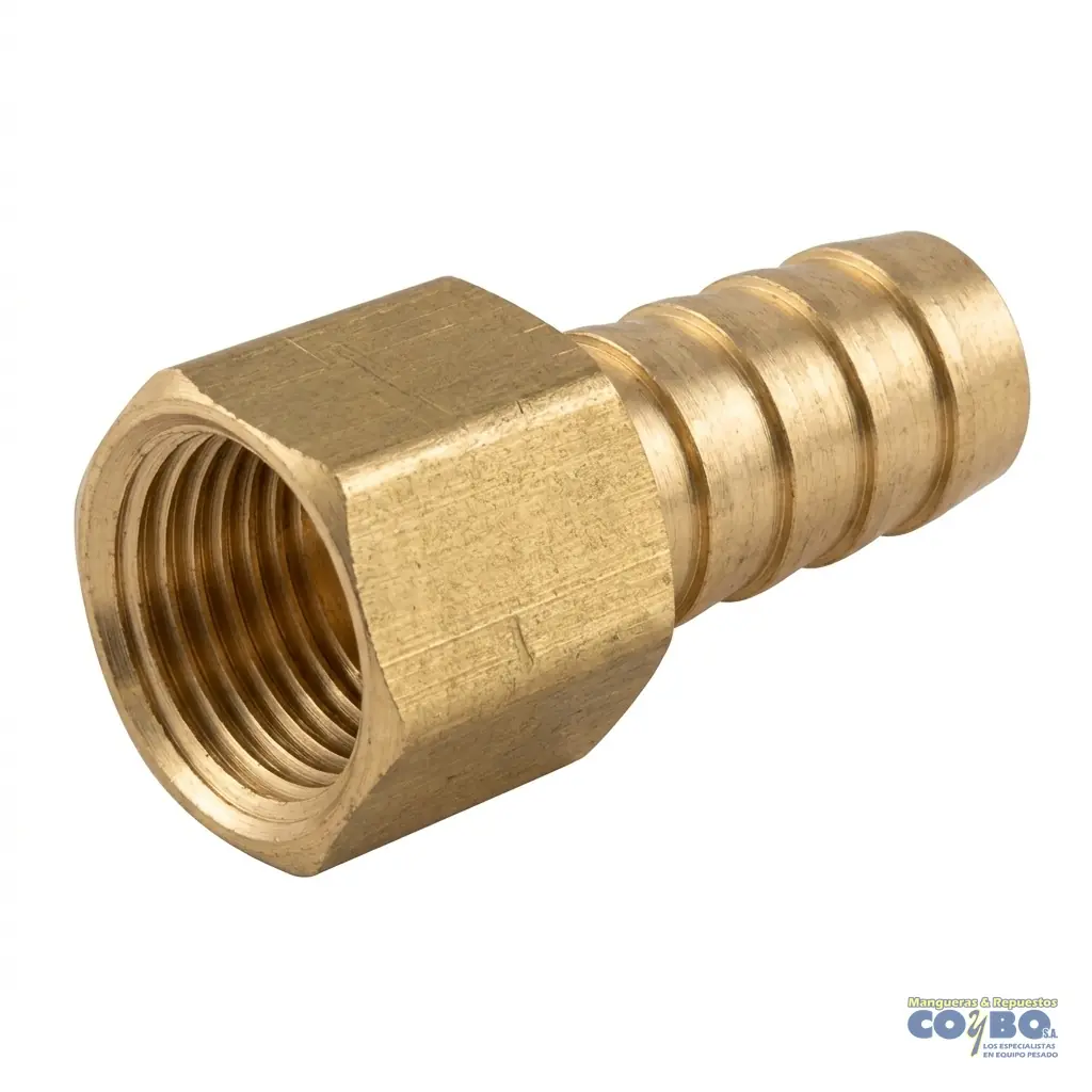 FITTING ESPIGA 3/8 A H NPT 1/4 FIJO - Imagen 1