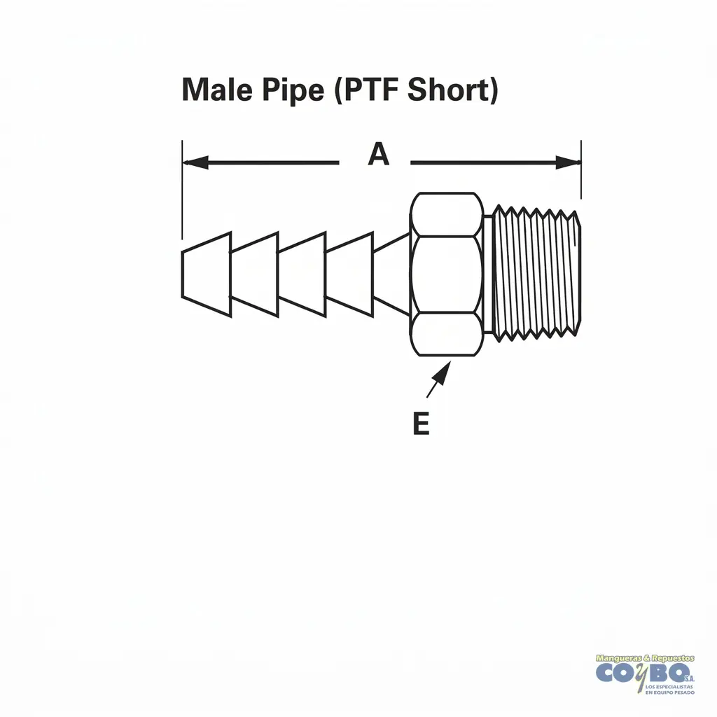 FITTING ESPIGA 3/4 A M NPT 1/2 - Miniatura 2