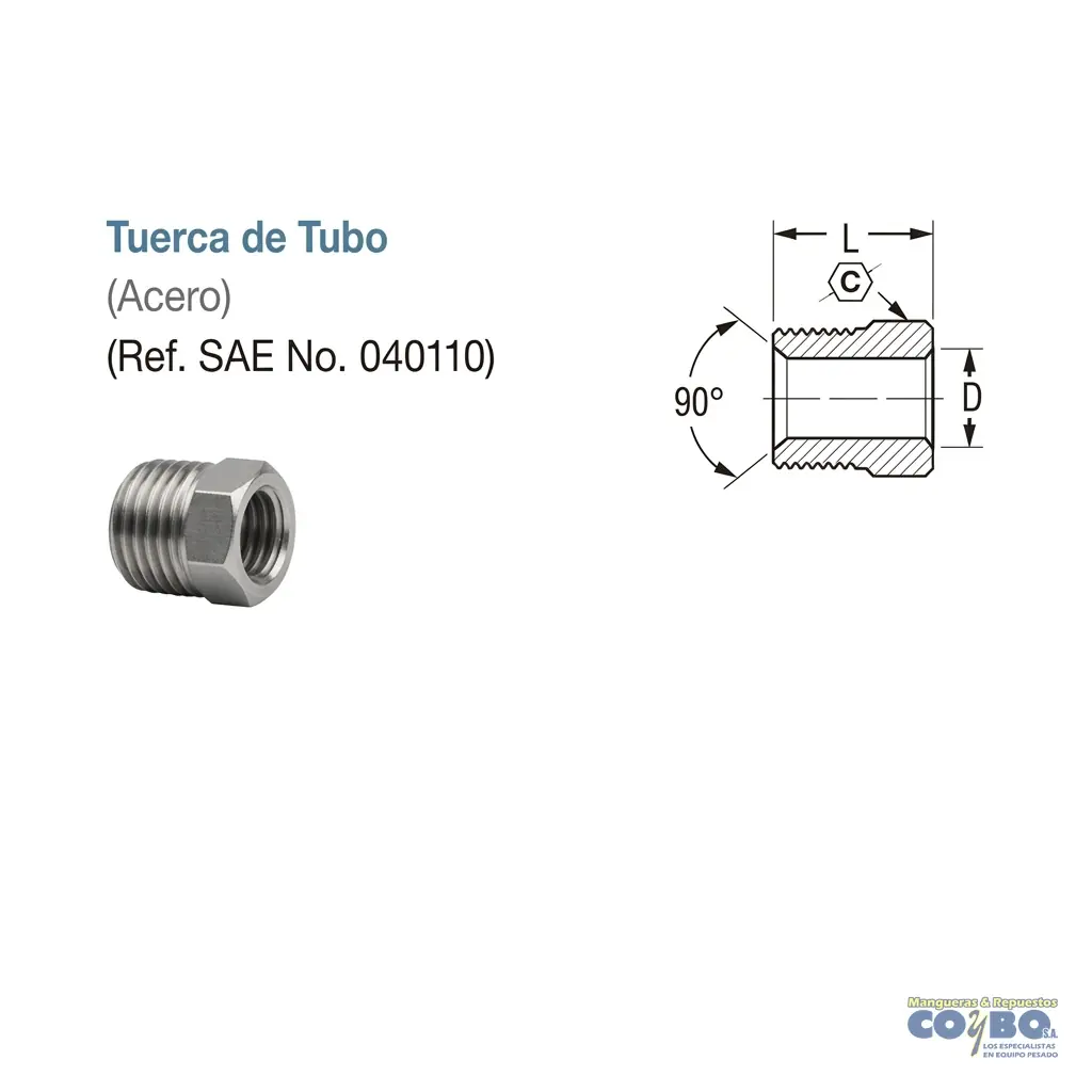 TUERCA INVERTIDA 1/4 - Miniatura 2