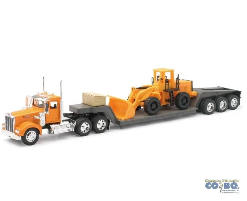 JUGUETE CAMION KW W900 LOWBOY C/ TRACTOR