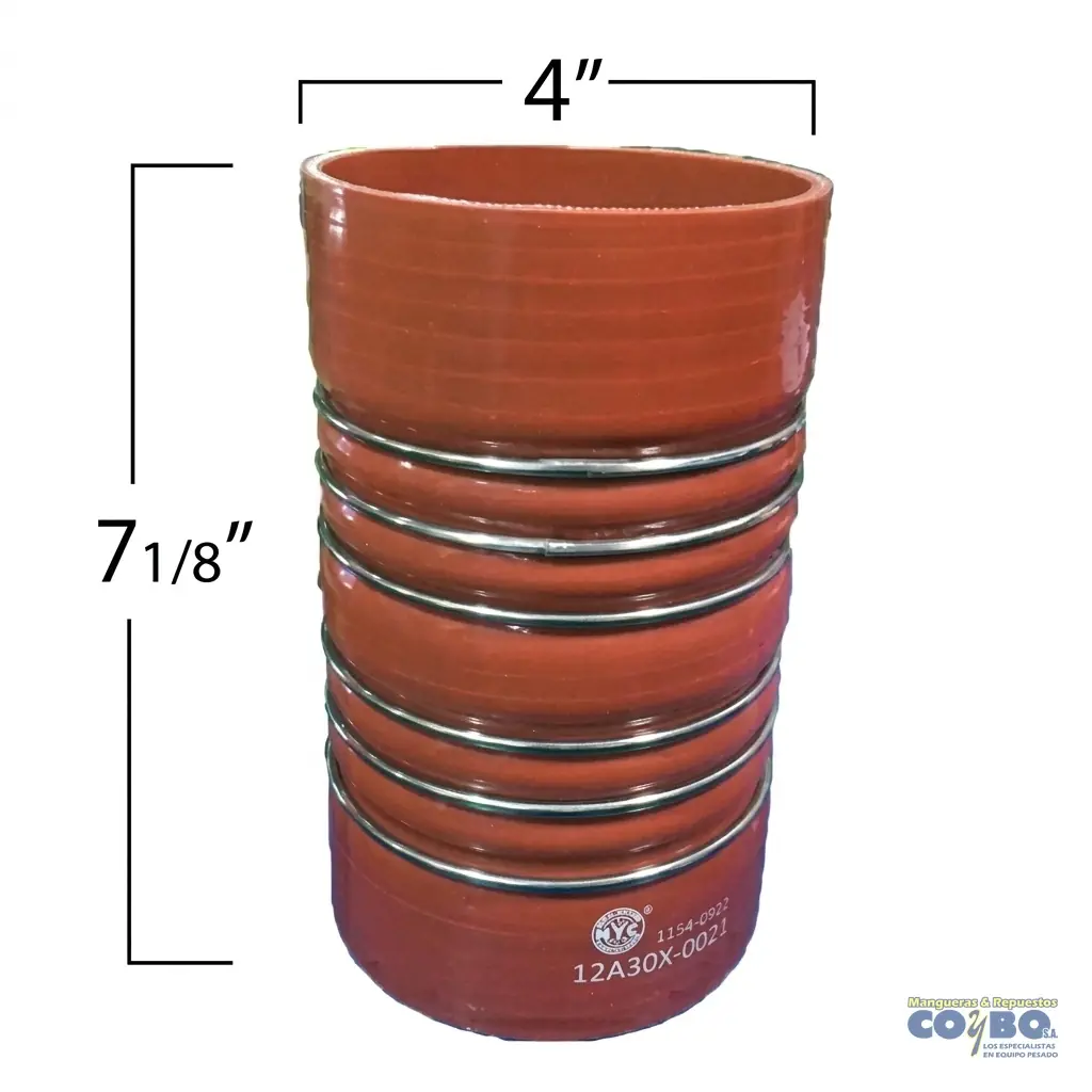 MANGUERA COOLER ROJA 4 X7 1/8  6 ANILLOS - Imagen 1