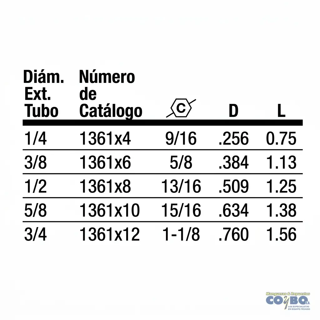 TUERCA LARGA PARA TUBO 3/8 - Miniatura 5