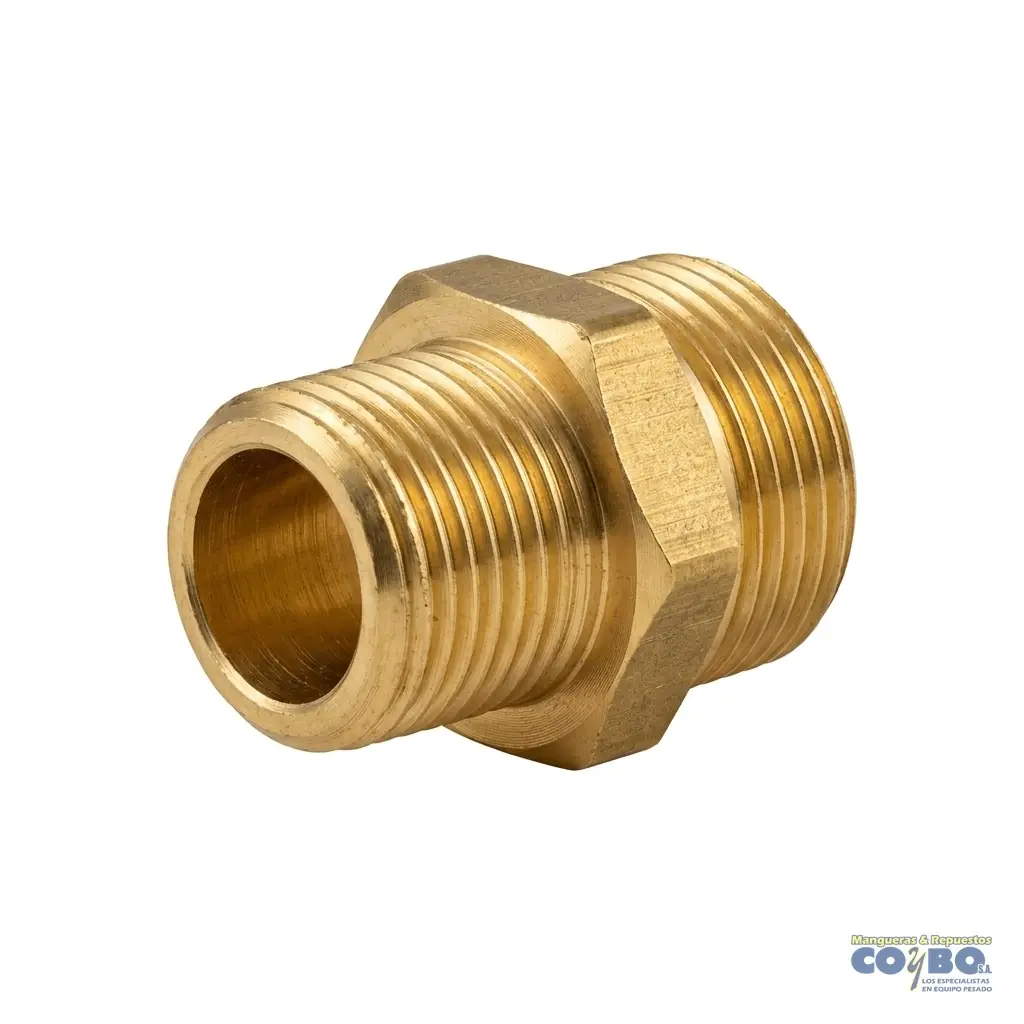 FITTING M P/ FRENOS 3/8 A M NPT 3/8 - Imagen 1