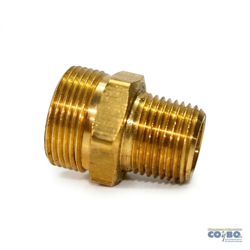 FITTING M P/ FRENOS 3/8 A M NPT 3/8 - Miniatura 3