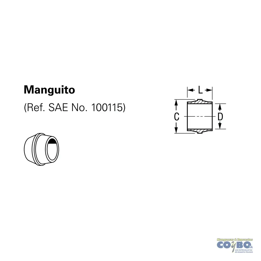 CONO PARA MANGUERA NYLON 5/8 X3 - Miniatura 2
