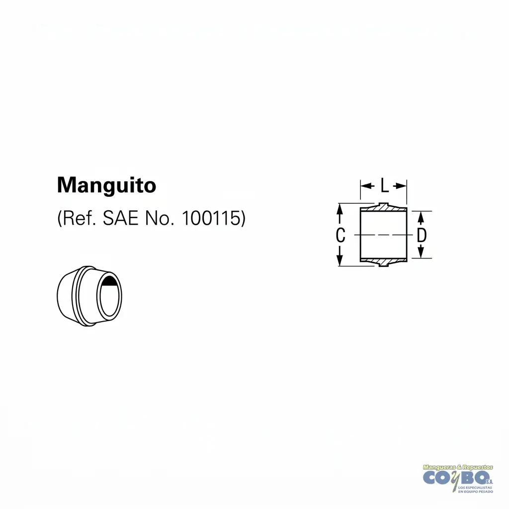 CONO PARA MANGUERA NYLON 1/4 X5 - Miniatura 2