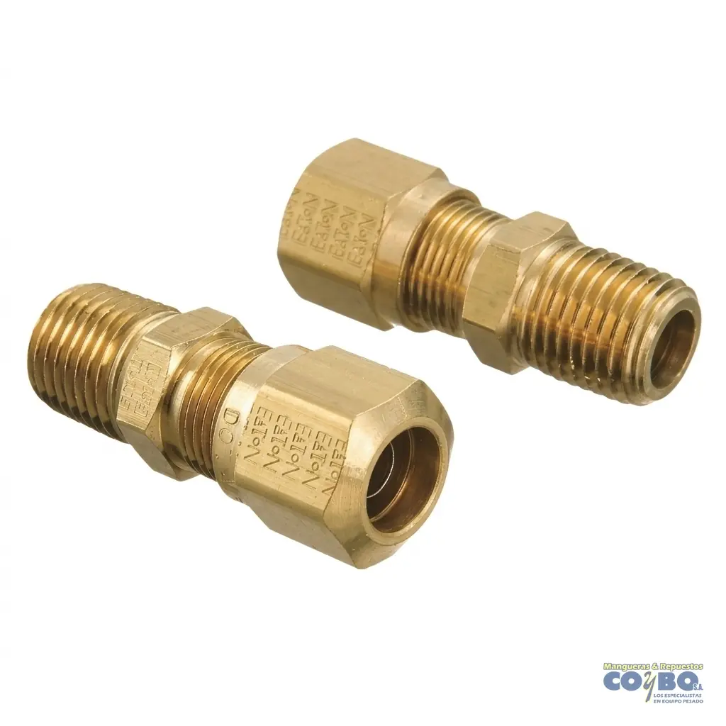 FITTING MANG 1/4 M NPT 1/4 CON GUIA - Imagen 1