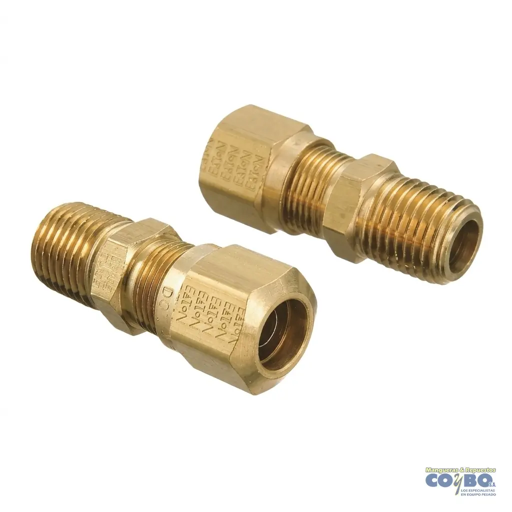 FITTING MANG 3/8 M NPT 3/8 CON GUIA - Imagen 1