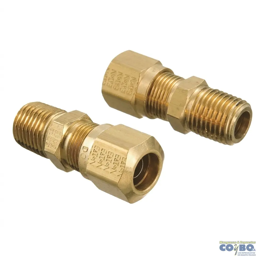 FITTING MANG 1/2 M NPT 3/8 CON GUIA - Imagen 1