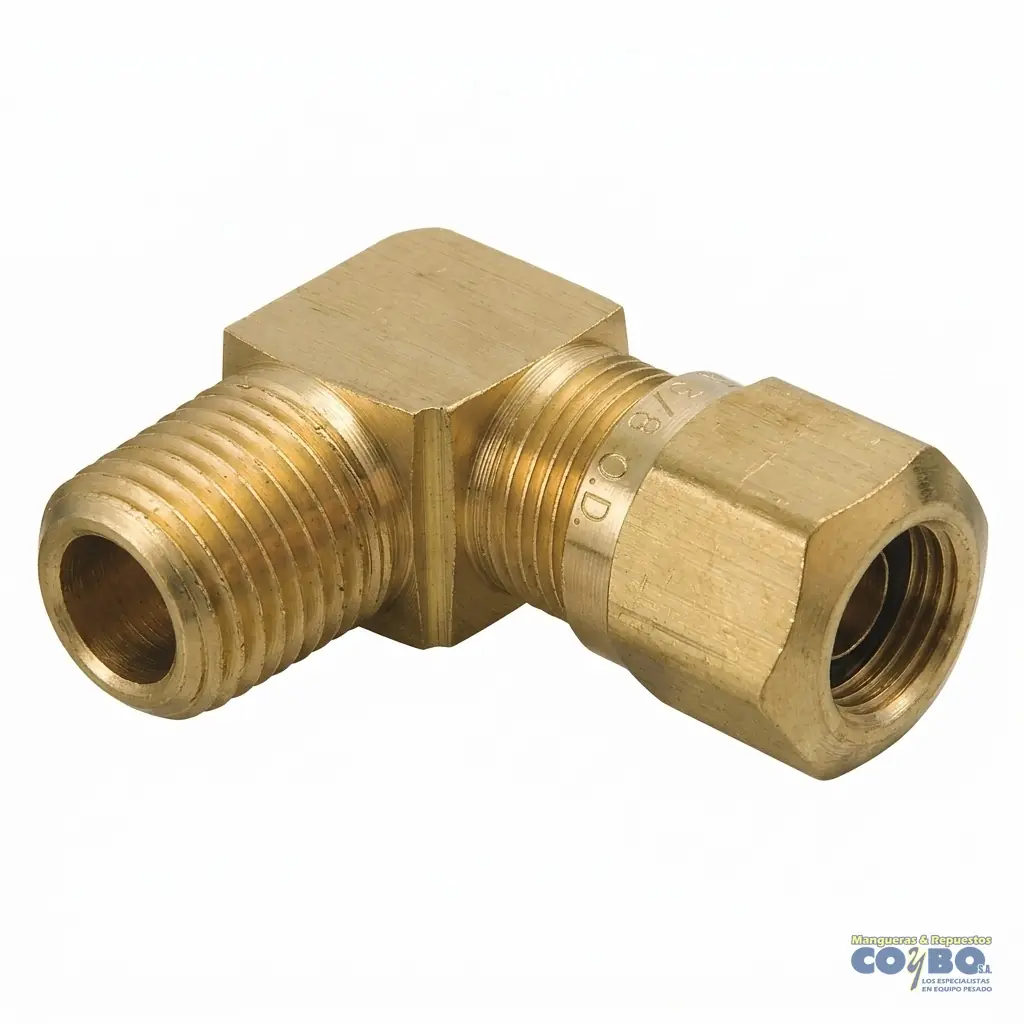 FITTING MANG 5/8 M NPT 1/2 A 90 CON GUIA - Imagen 1