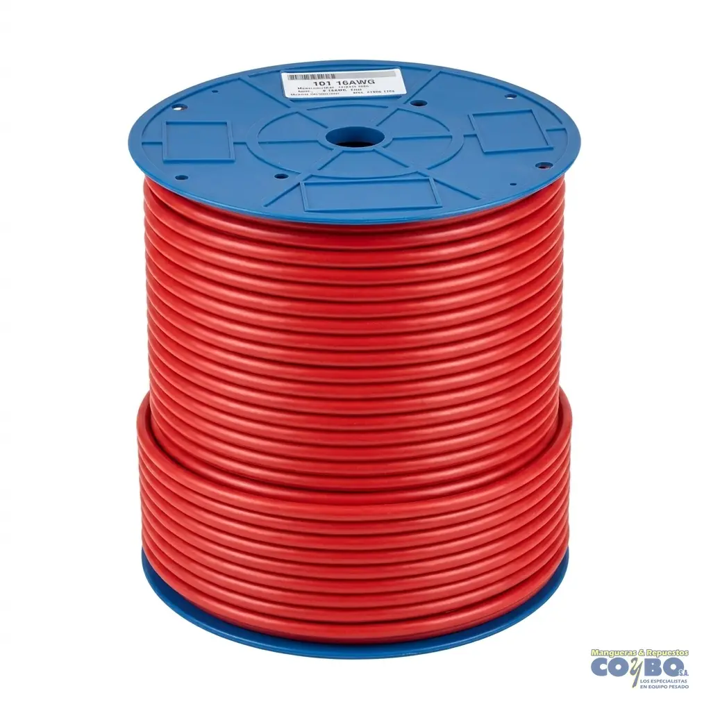 MANG 1/4 NYLON PASO AIRE ROJA - Imagen 1