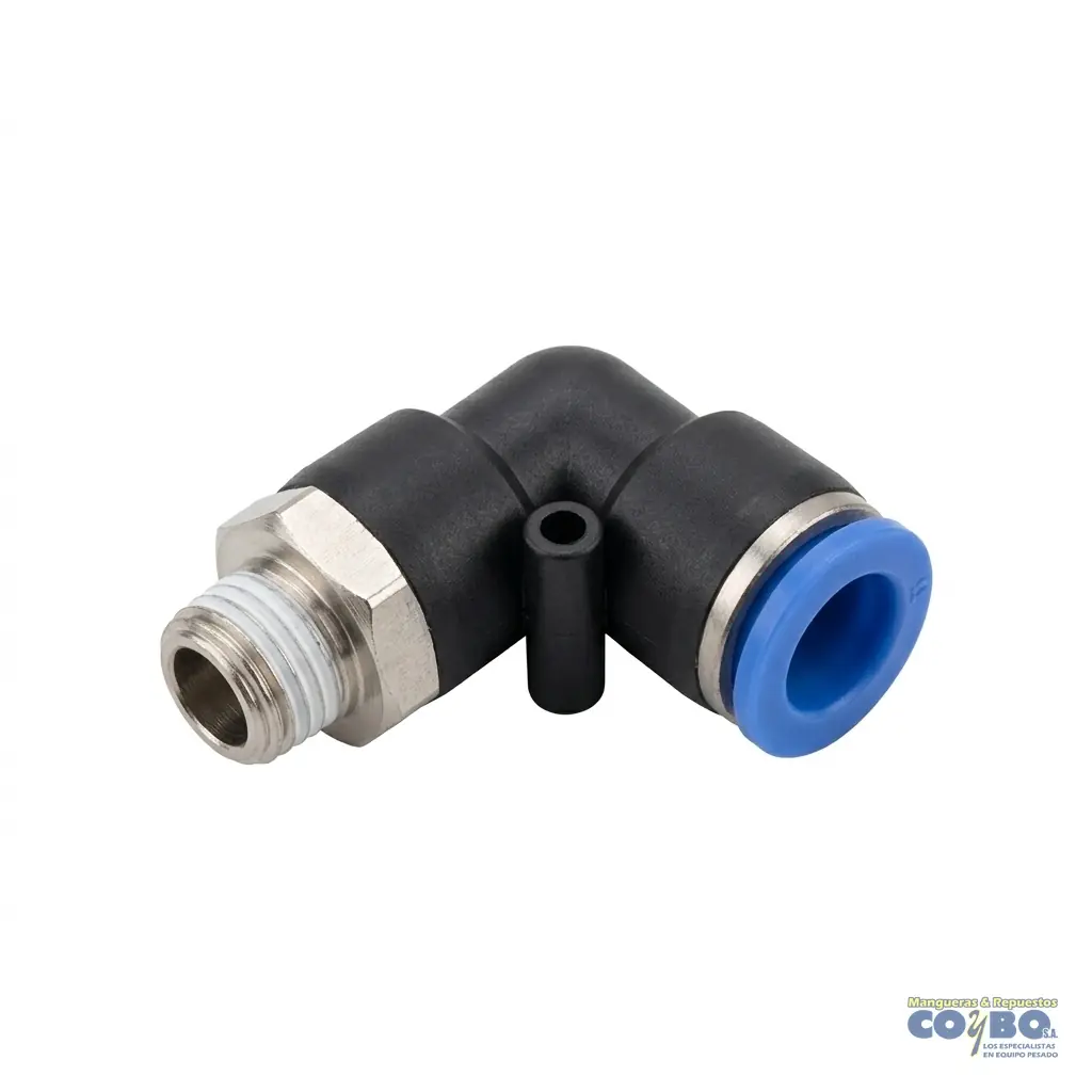 FITTING 90 RAPIDO P/MANG 1/4 A M NPT 3/8 - Imagen 1
