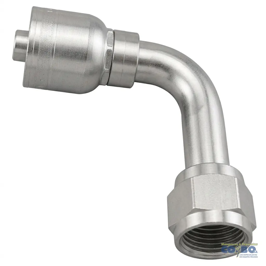 AC H ORS 3/8 90 LARGO A MANG 3/8 R1/R2 - Imagen 1