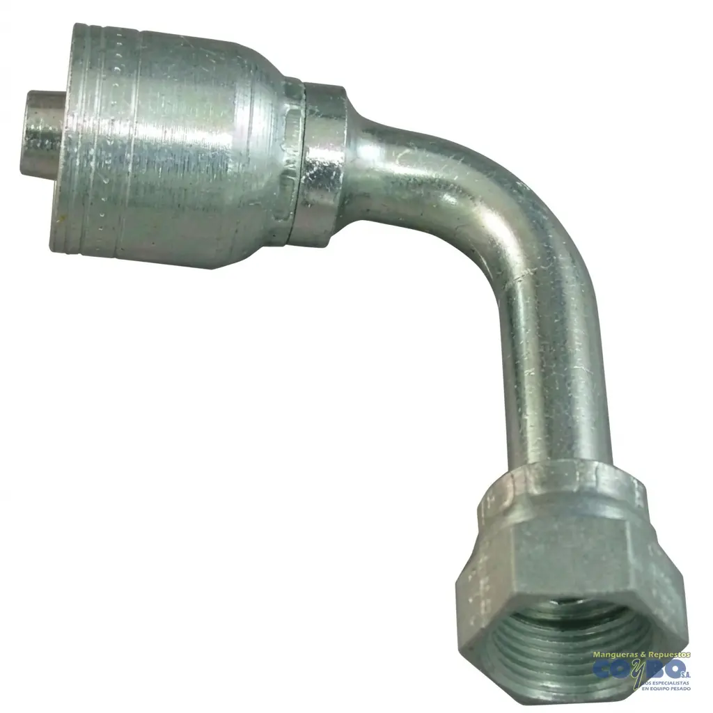 AC H ORS 3/8 90 LARGO A MANG 3/8 R1/R2 - Imagen 1
