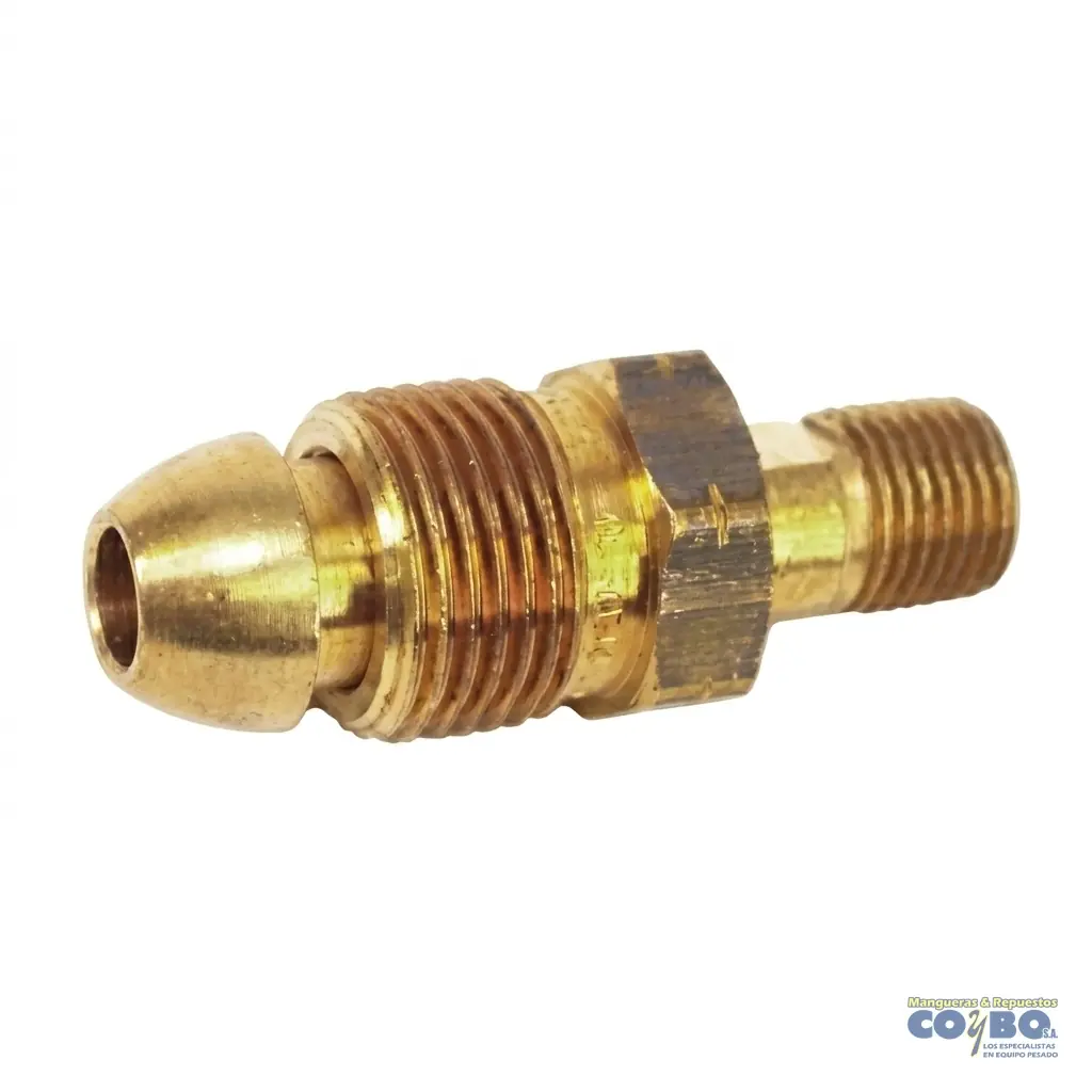 TUERCA IZQ Y NIPLE *1/4"-18 ( GAS ) - Miniatura 2