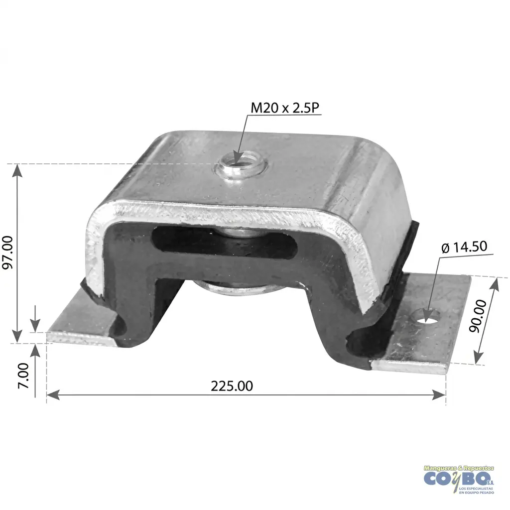 SOPORTE MOTOR TRASERO MACK CH RD(2) - Miniatura 3