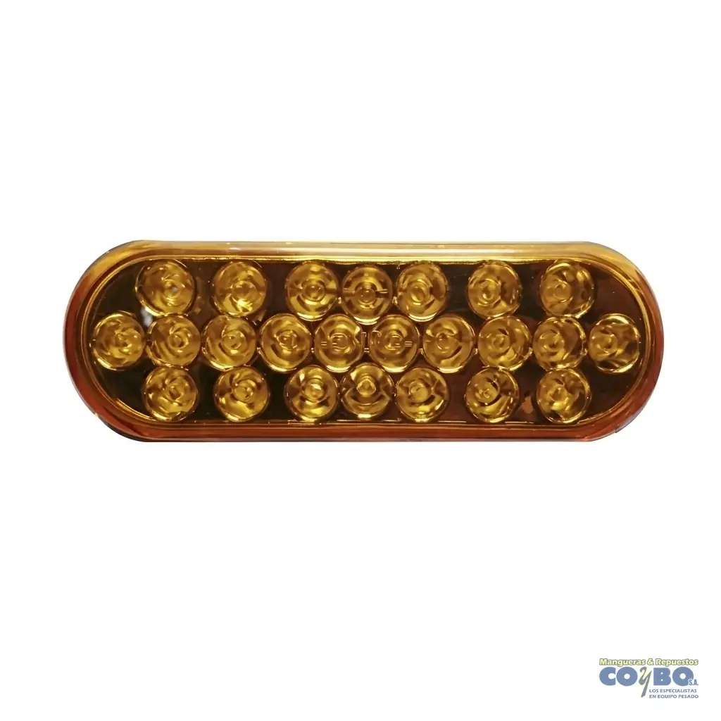 FAROL OVALADO AMARILLO 22 LED 12V - Imagen 1