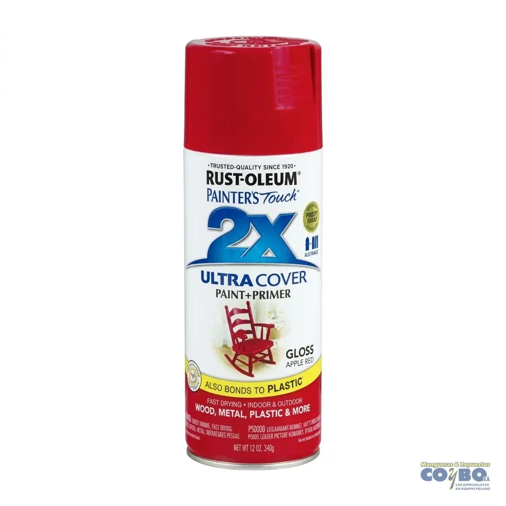 PINTURA SPRAY ROJO MANZANA RUST-OLEUM - Imagen 1