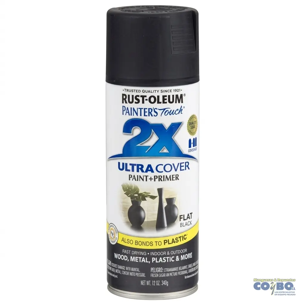 PINTURA SPRAY NEGRO MATE RUST-OLEUM - Imagen 1