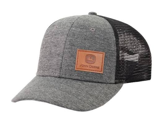 GORRA JOHN DEERE MALLA NEGRA Y GRIS - Imagen 1