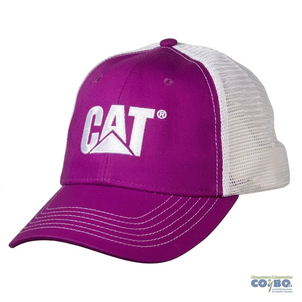 GORRA CAT MUJER MALLA BLANCA / ROSADO