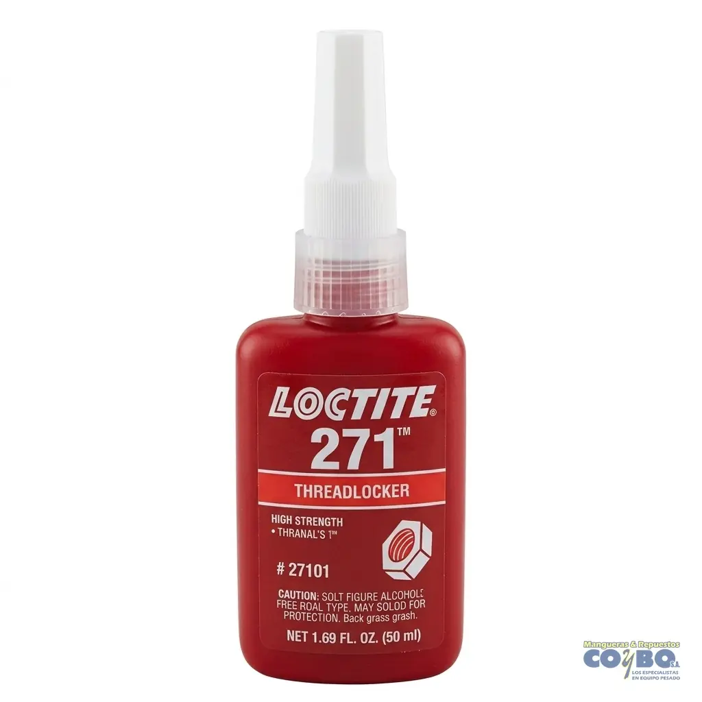 RECINA ROSCAS ROJA RESIST. ALTA 50ML LOC - Imagen 1