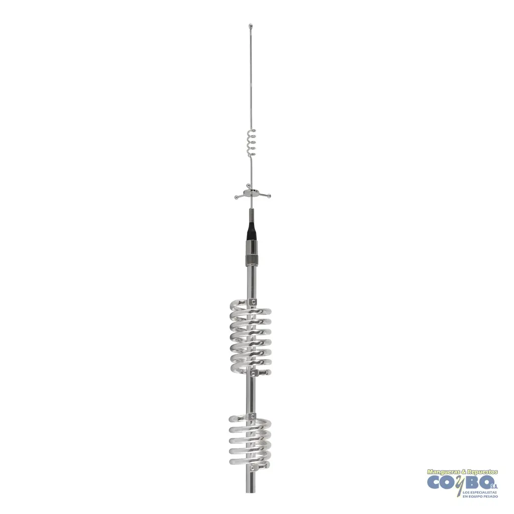 ANTENA 2 RESORTES, CROMADA,94CM/37" - Imagen 1
