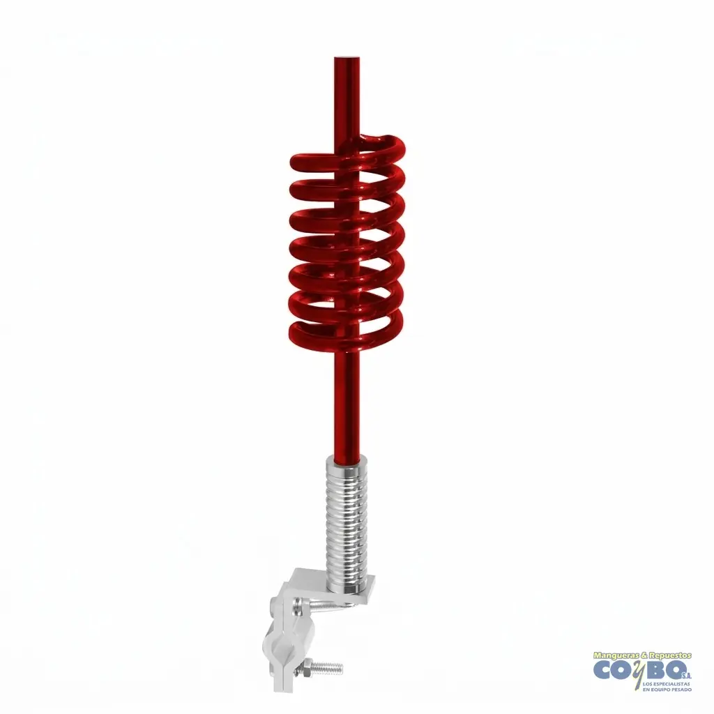 ANTENA 2 RESORTES ROJA,  (94CM/37" - Miniatura 2