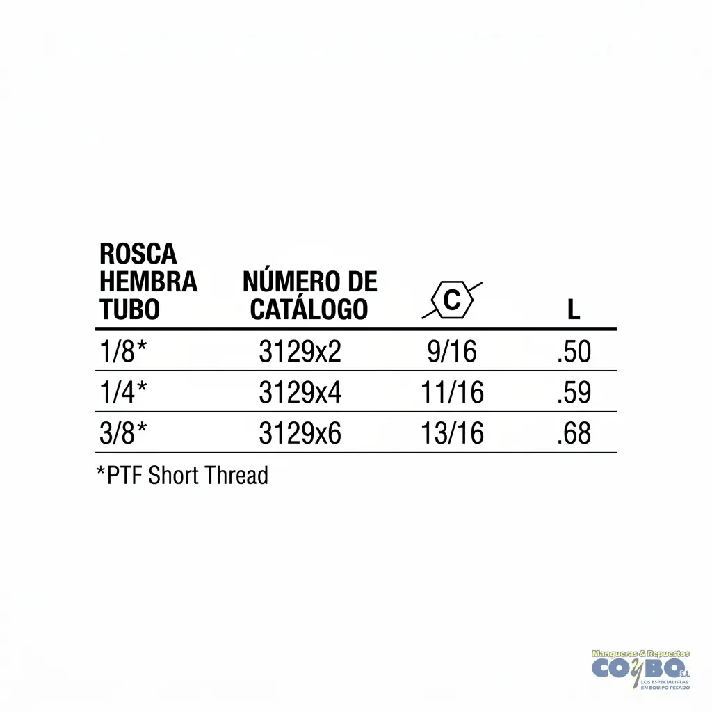 TAPON H NPT 1/8 BRONCE 108B - Miniatura 3