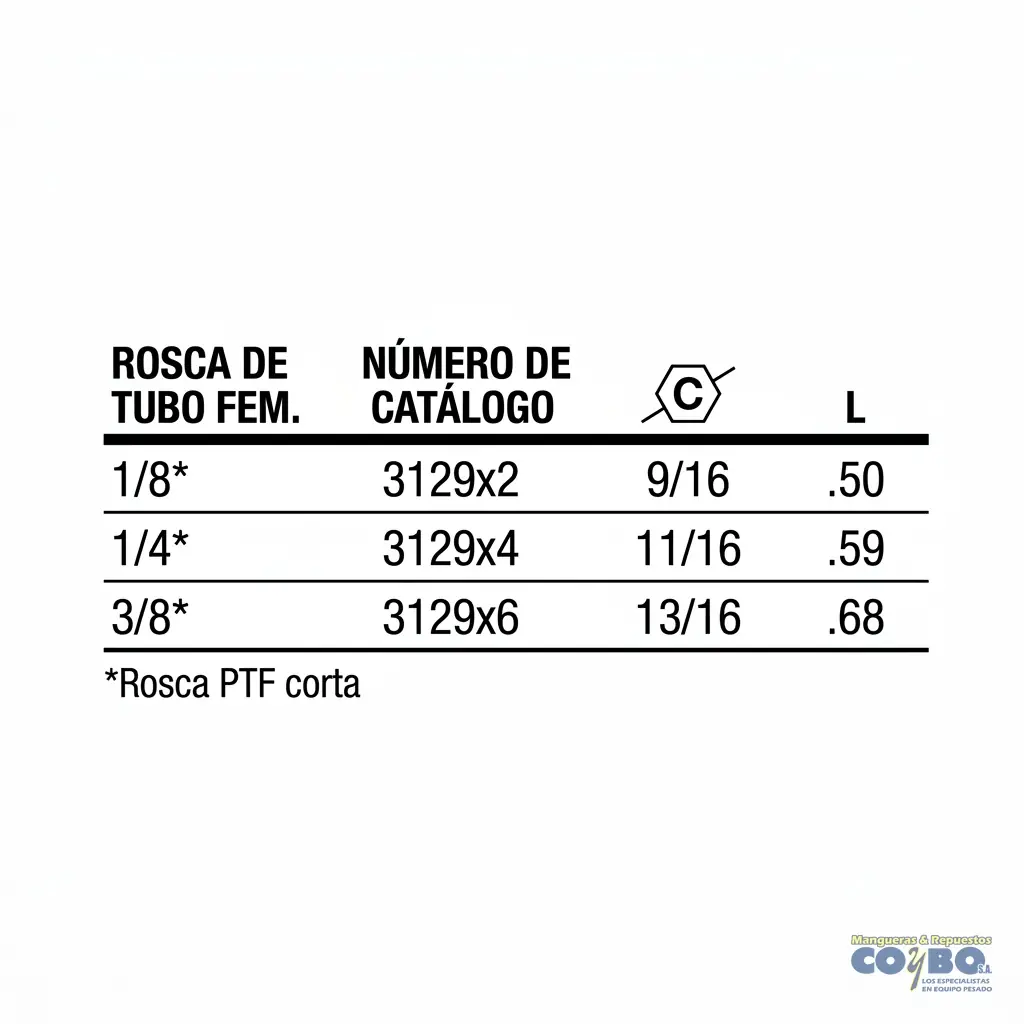 TAPON H NPT 1/4 BRONCE 108B - Miniatura 3