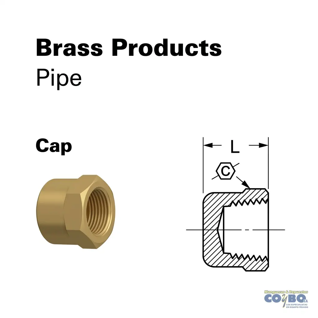 TAPON H NPT 1/2 BRONCE 108B - Miniatura 2