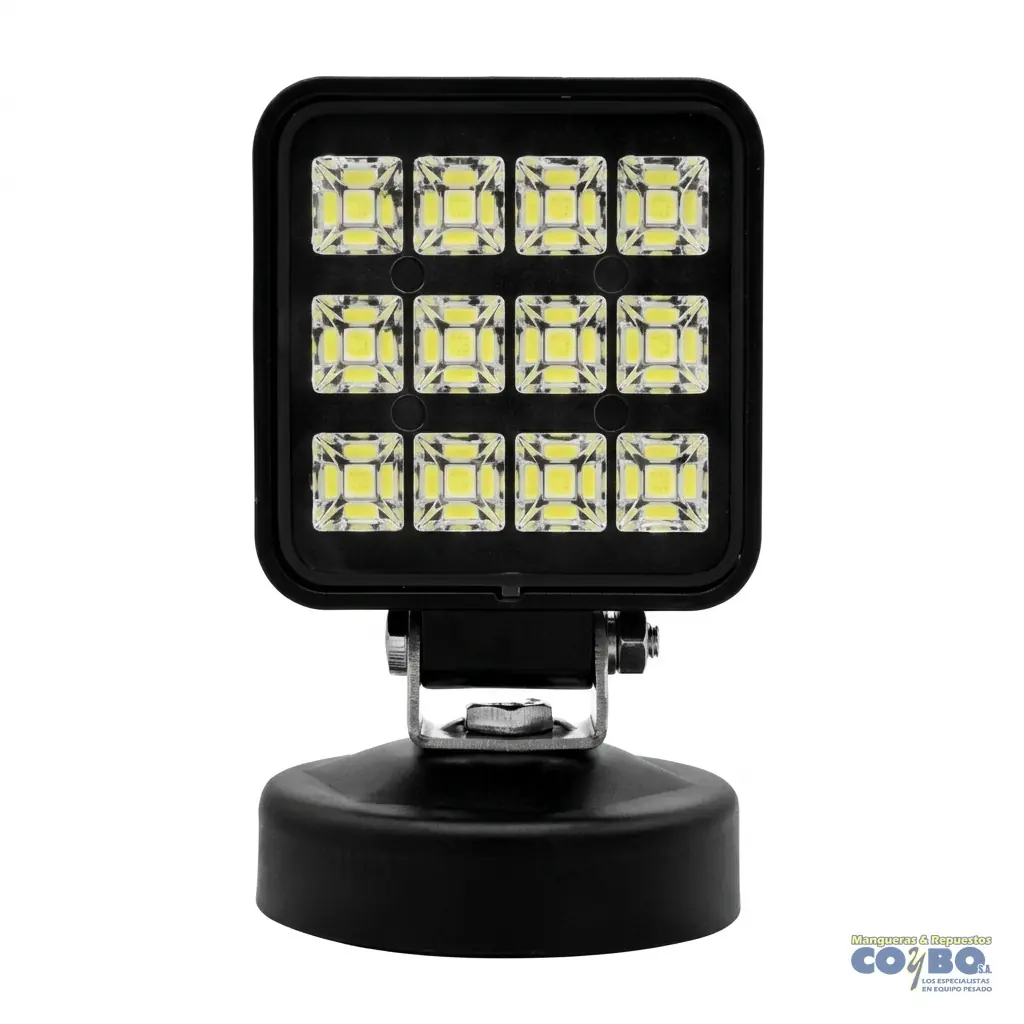 HALOGENO CUADRADO 3" 12 LED C/TOR MV UNI - Imagen 1