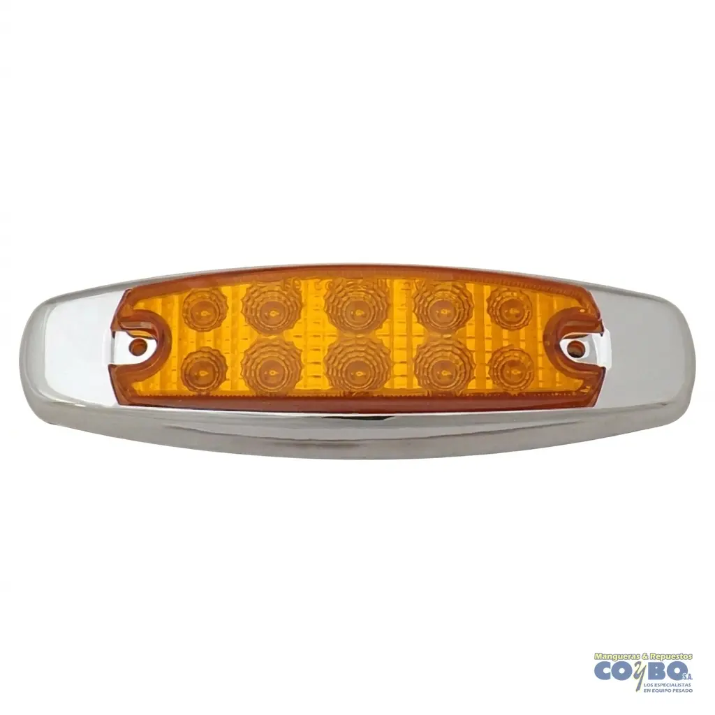 FAROL OVALADO AMARILLO 2 CONT 10 LED MV - Imagen 1