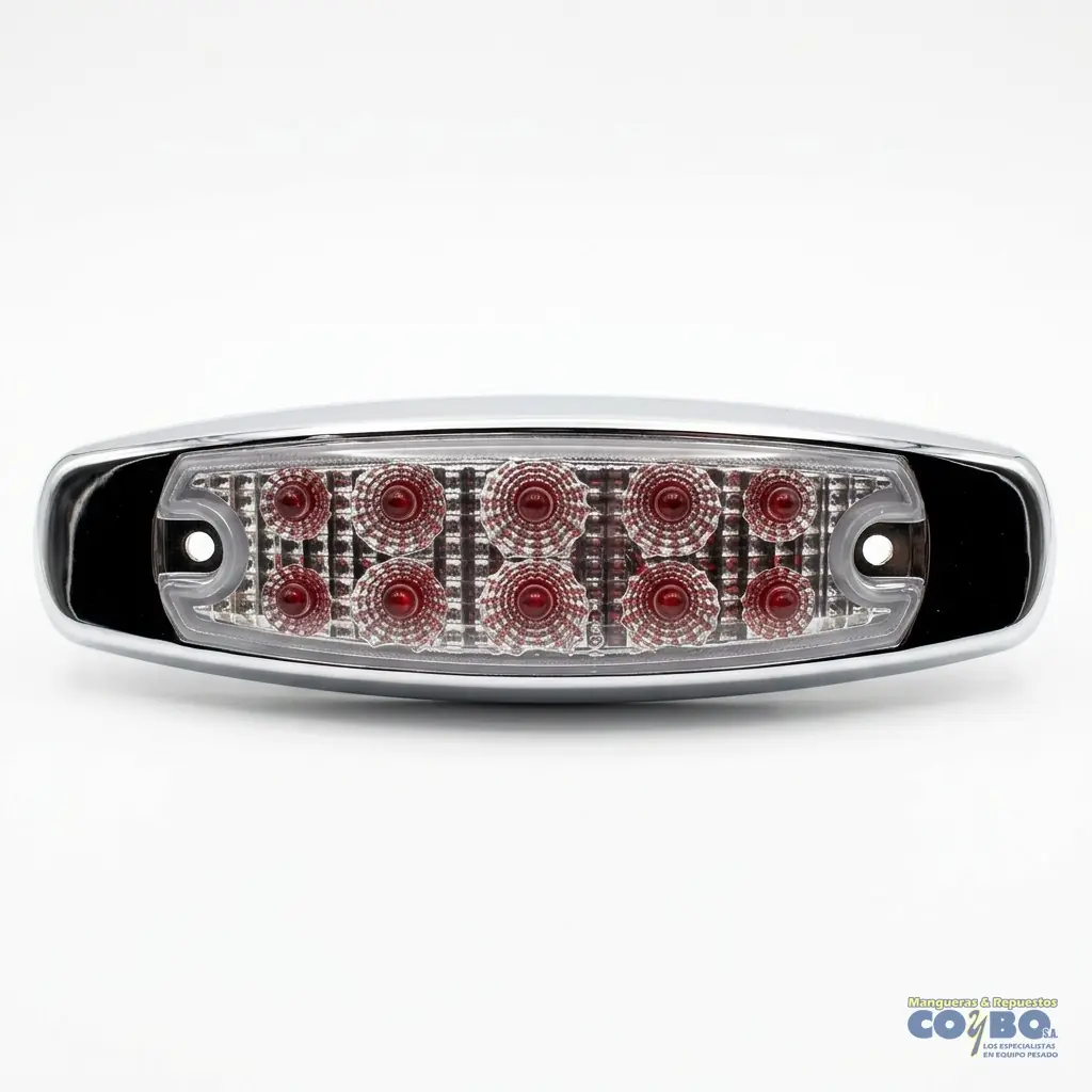 FAROL OVALADO BLANCO ROJO 10 LED 2 CONT - Imagen 1
