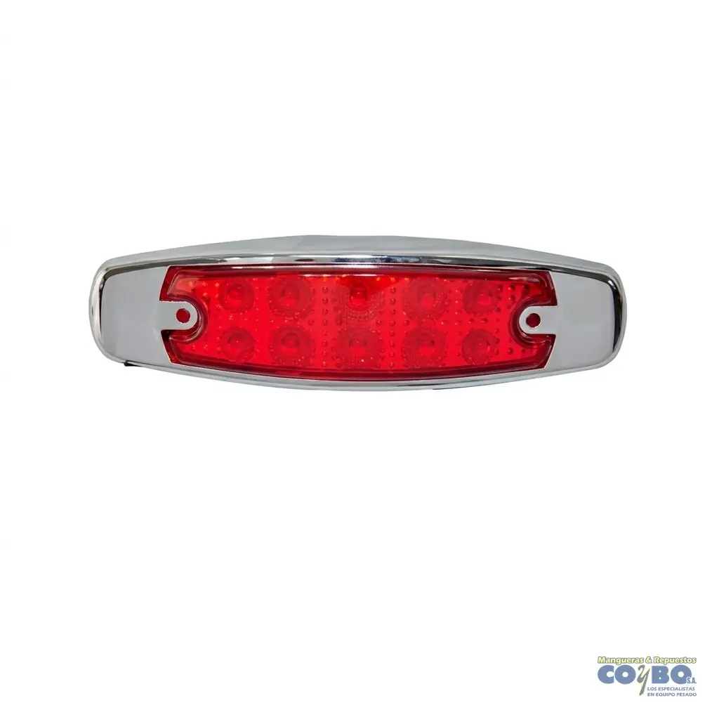 FAROL OVALADO ROJO 10 LED12V 2/CON - Imagen 1
