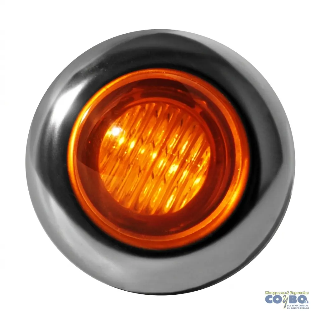 FAROL 3/4 BOTON C/ARO AMARILLO 3LED MV - Imagen 1