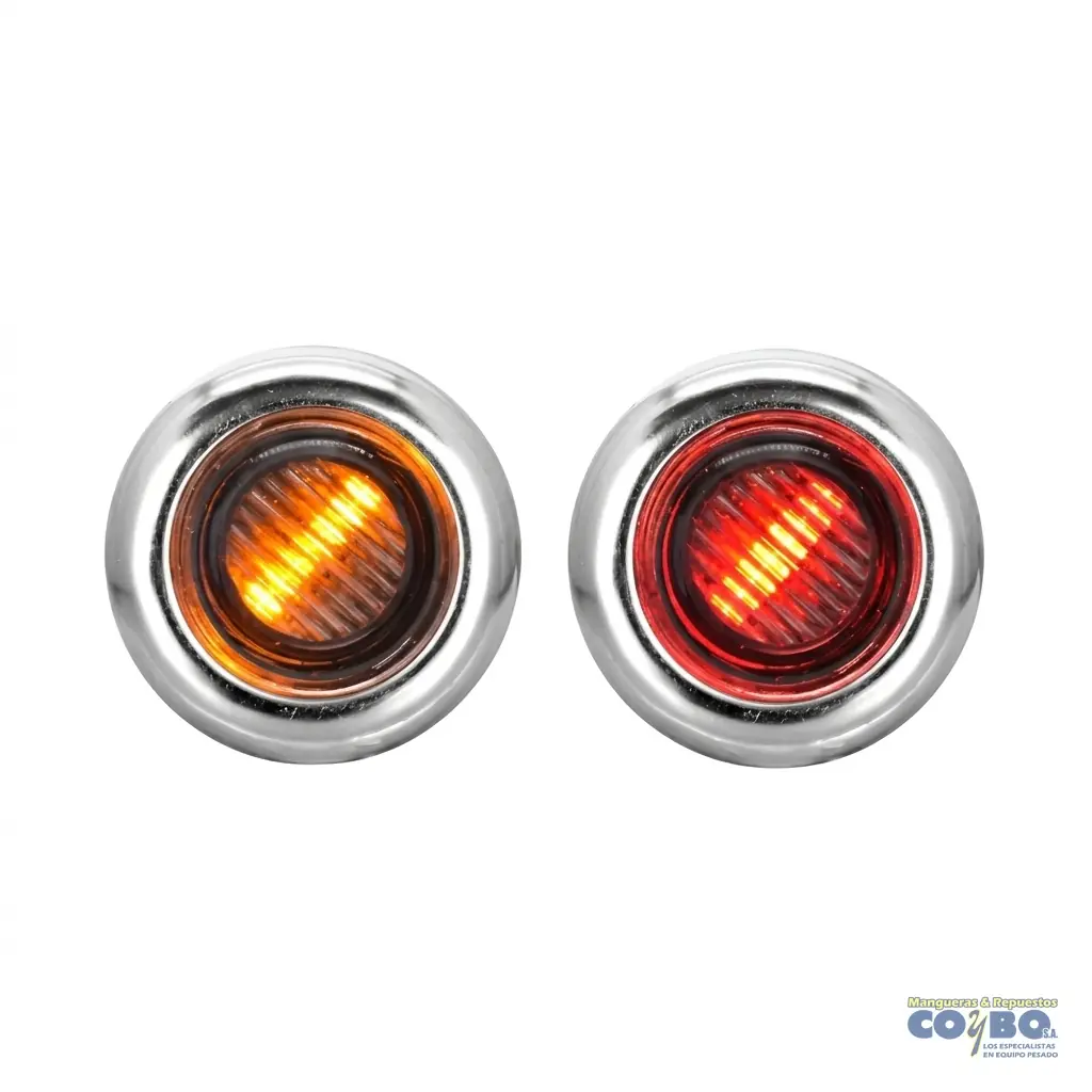 FAROL 3/4 BOTON C/ARO AMARILO ROJO MV - Imagen 1