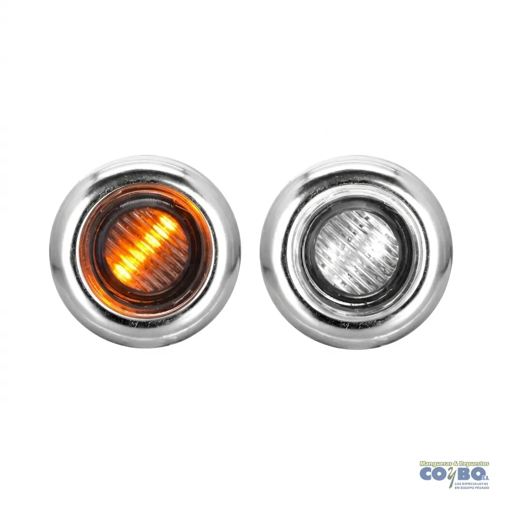 FAROL 3/4 BOTON C/ARO BLANC AMARILLO LED - Imagen 1
