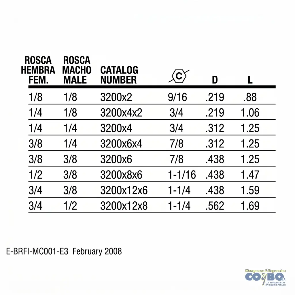 REDUCTOR H NPT 3/4 A M NPT 1/2 120B - Miniatura 3