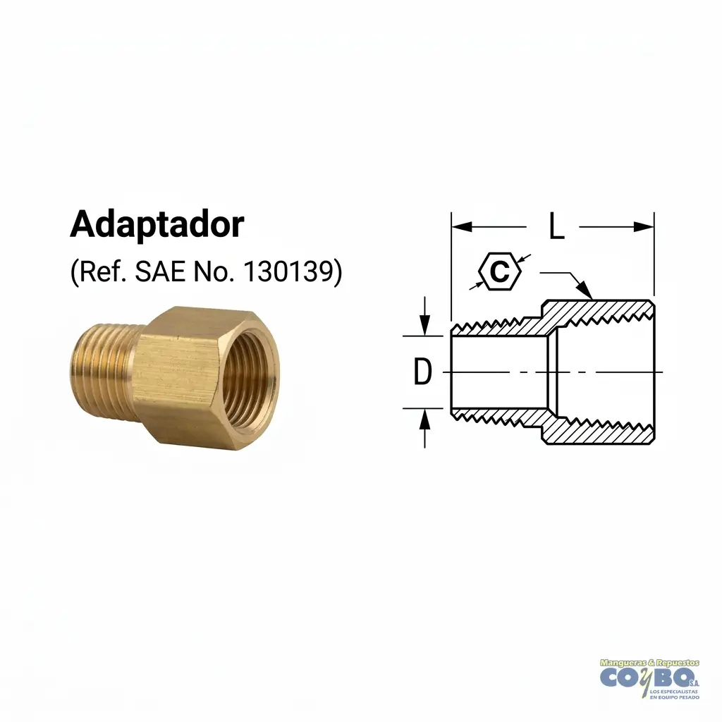 REDUCTOR H NPT 1/4 A M NPT 1/4 120B - Miniatura 2