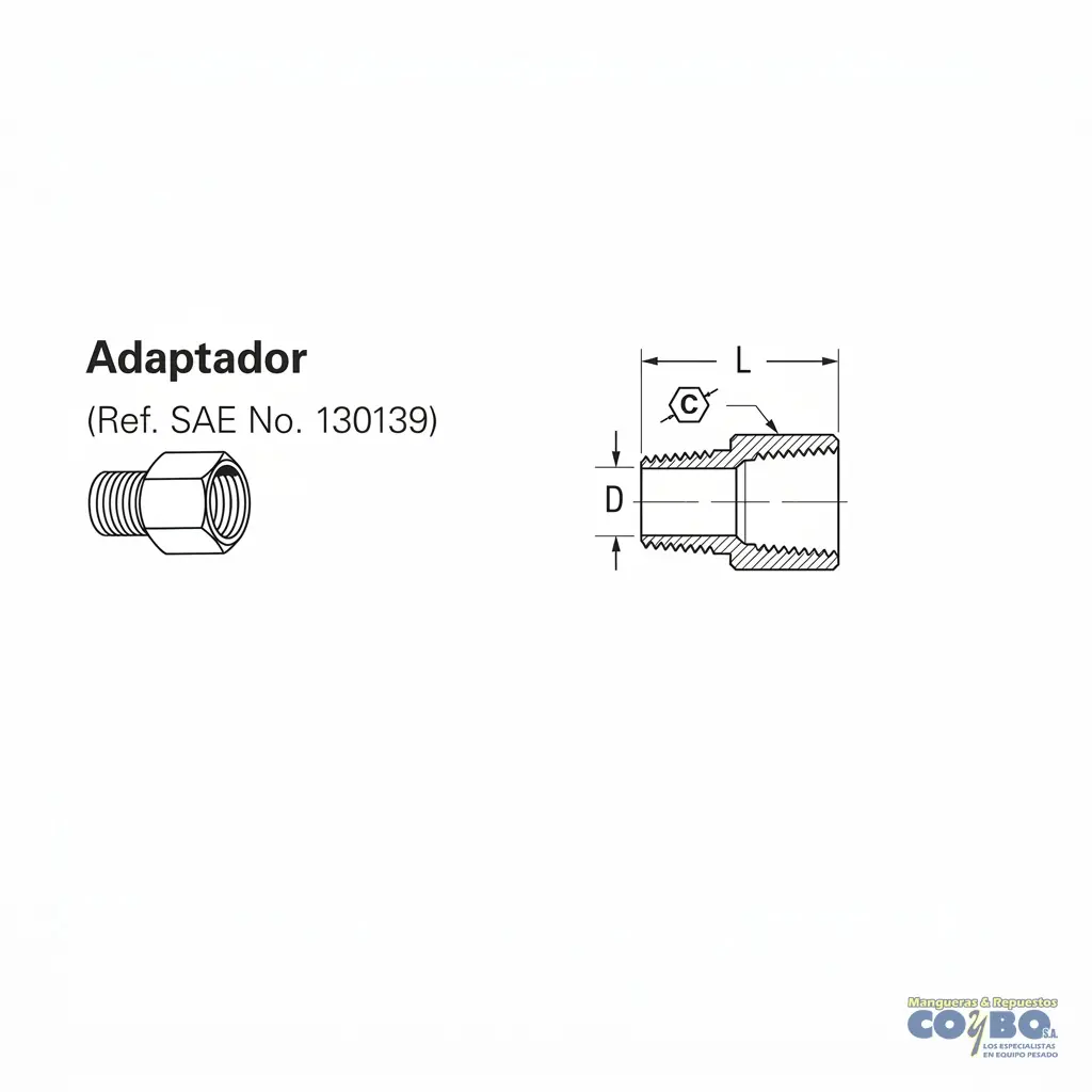 REDUCTOR H NPT 1/4 A M NPT 1/8 120B - Miniatura 2