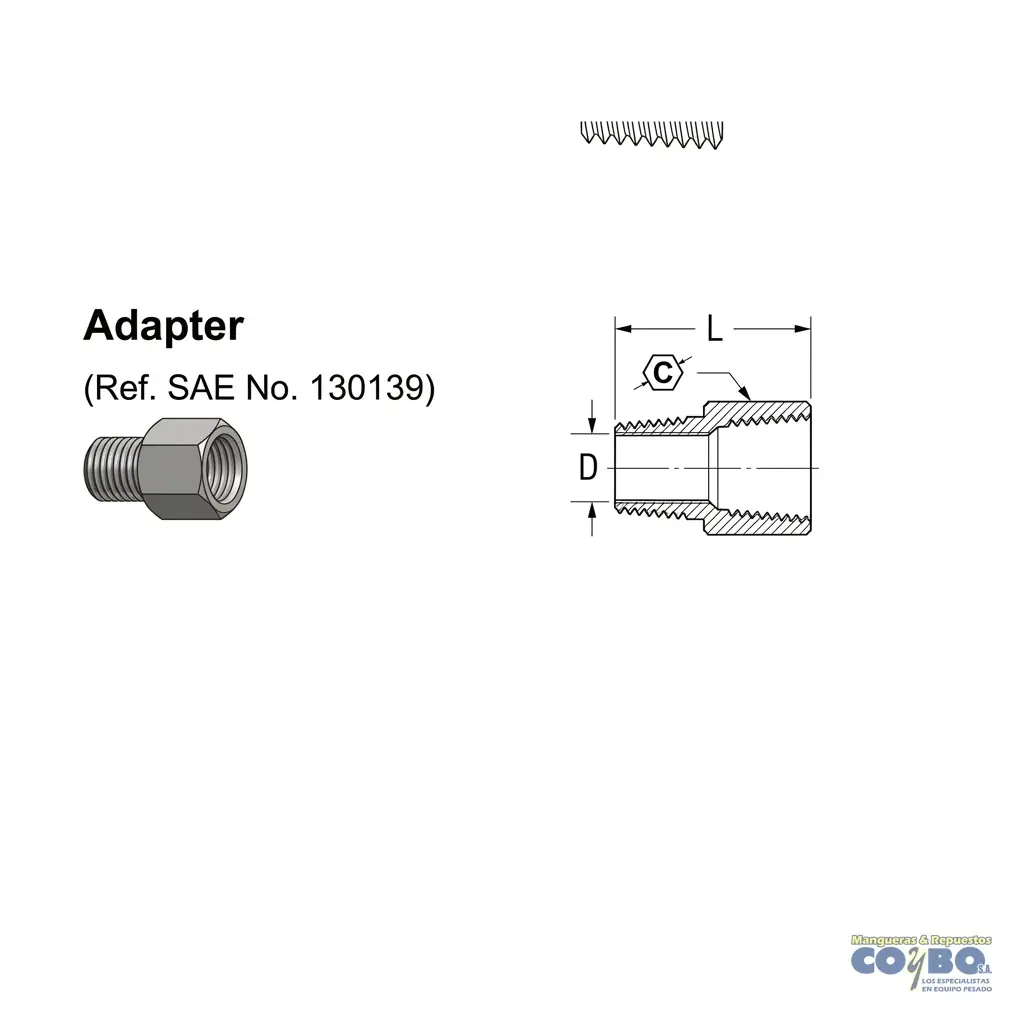 REDUCTOR H NPT 3/8 A M NPT 3/8 120B - Miniatura 2